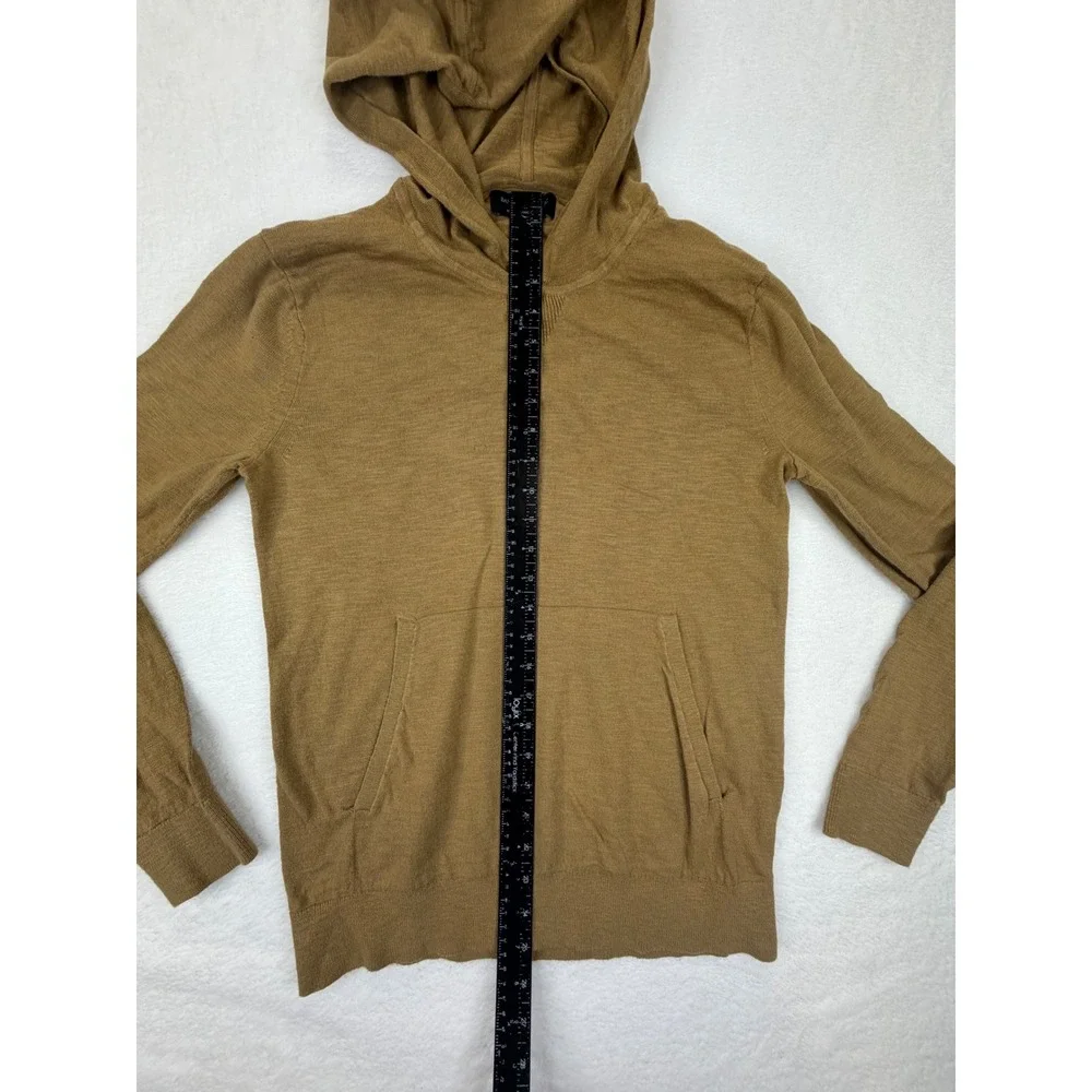 Banana Republic Mens Organic Cotton Hoodie Pullover Sweater Size S Camel Brown